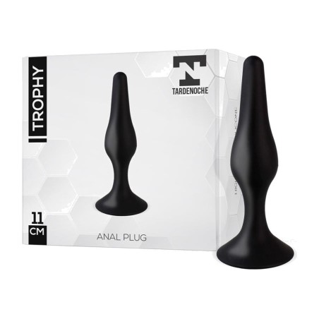 plug anal en forme de goutte avec ventouse trophy 11 cm