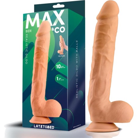 dildo realista con testículos ben 10,2"