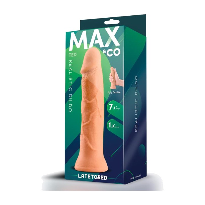 MAX CO Dildo realista com ventosa TED 7,1" MX-711