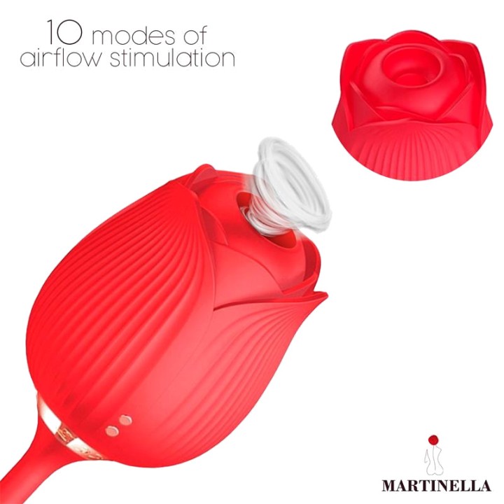 MARTINELLA Saugrose mit USB-aufladbarem Stoß-Ei MT-343