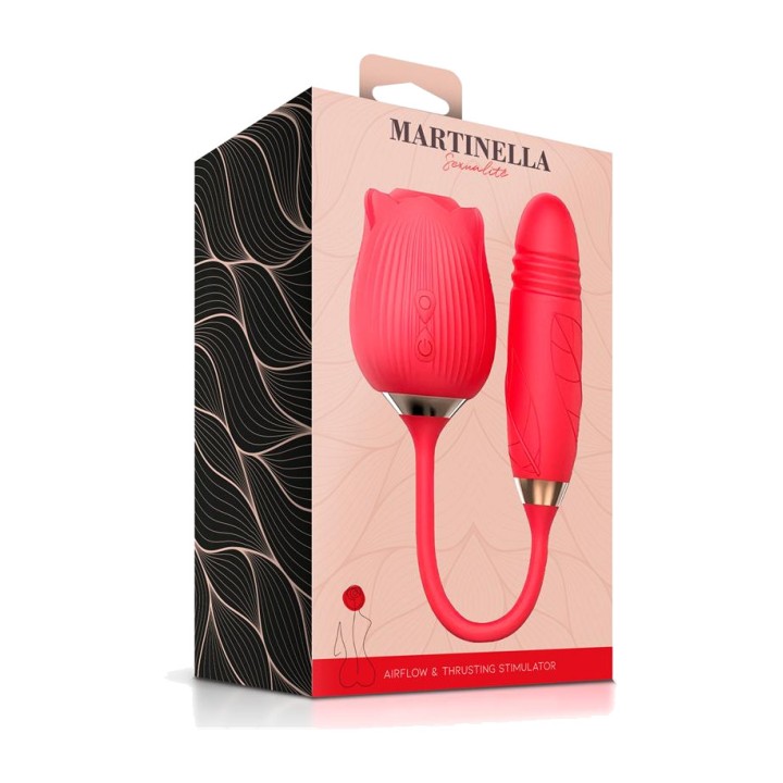 MARTINELLA Rosa de succión con huevo de thrusting recargable