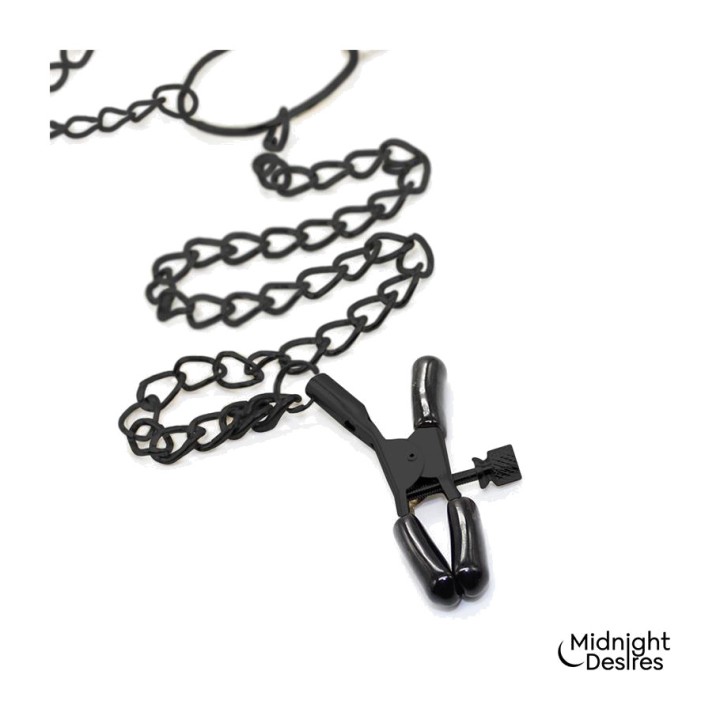 MIDNIGHT DESIRES Chain nipple and clitoral clamps MD-057