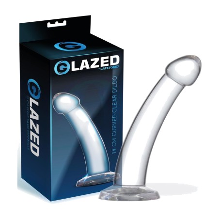 zakryvené dildo z kryštalického materiálu 14 cm