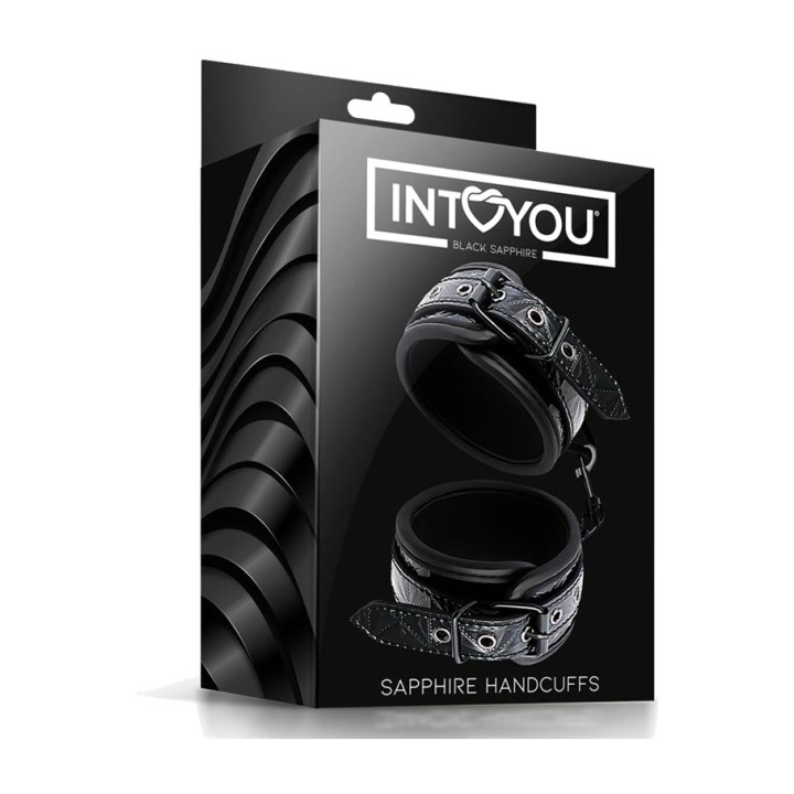 BLACK SAPPHIRE Vegan leather wrist cuffs BD-499