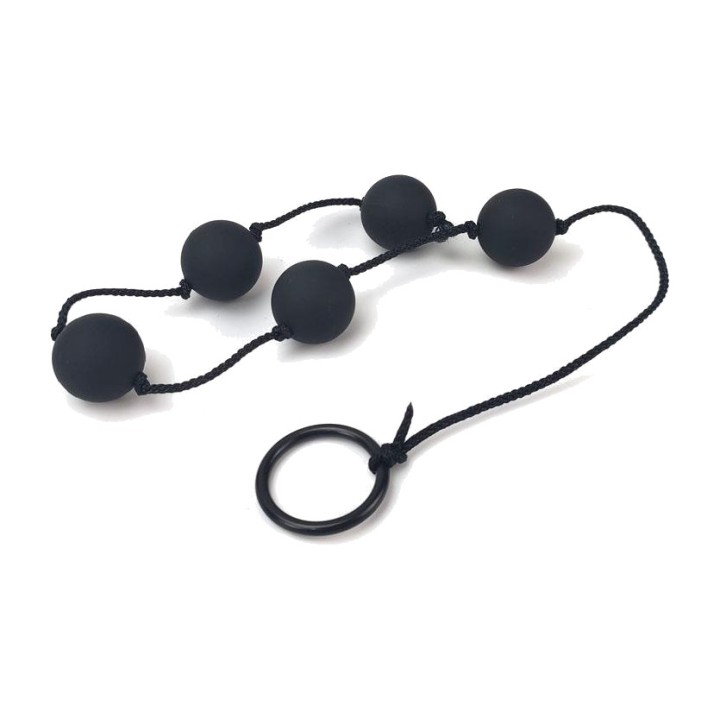 A-GUSTO Cadena anal de 5 bolas con anilla 36 CM AG-035