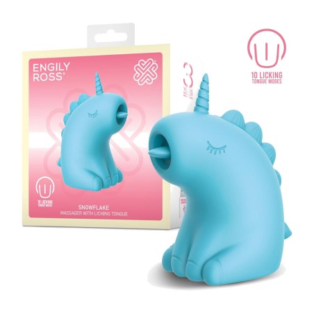 clitoral stimulator with tongue and unicorn shape snowflake
