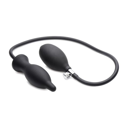aufblasbarer analplug aus silikon mit handpumpe