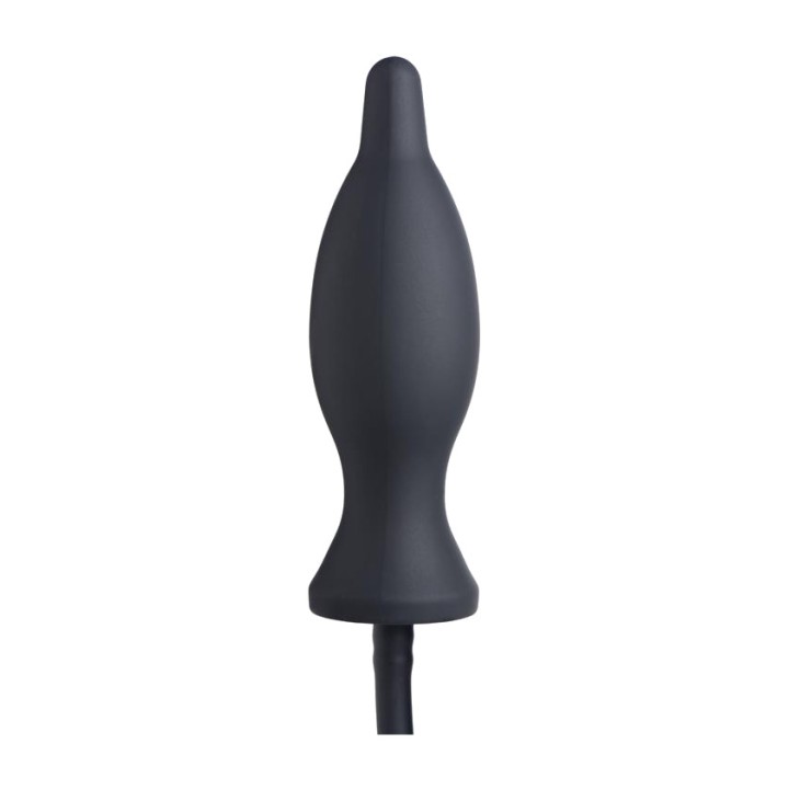 XR BRANDS Plug anal inflable de silicona con pera