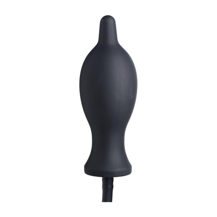 XR BRANDS Plug anal inflable de silicona con pera