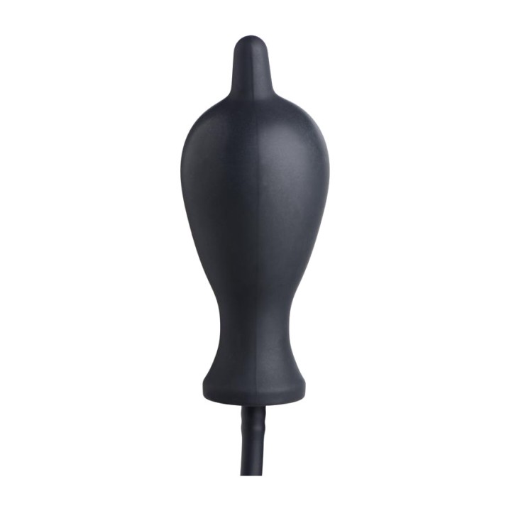 XR BRANDS Inflatable silicone anal plug with bulb