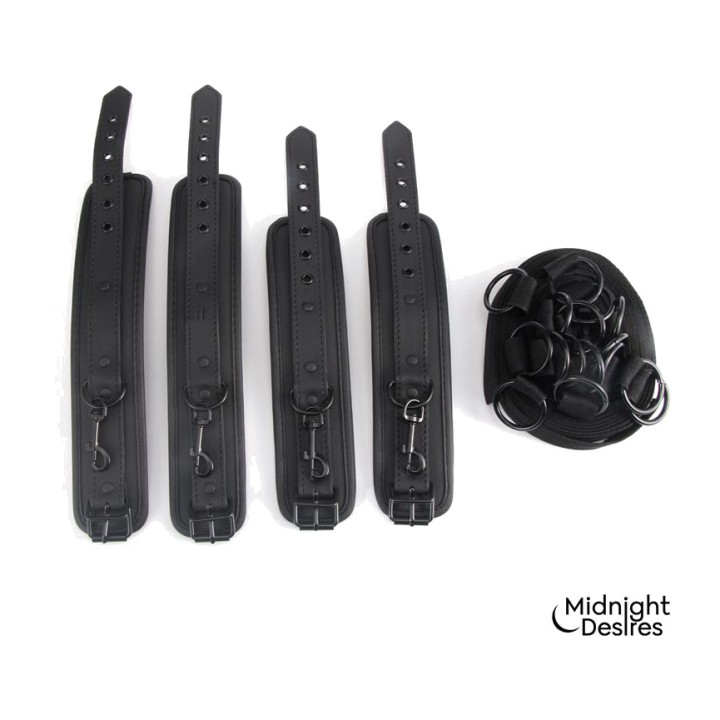 MIDNIGHT DESIRES Bed restraint set with adjustable straps