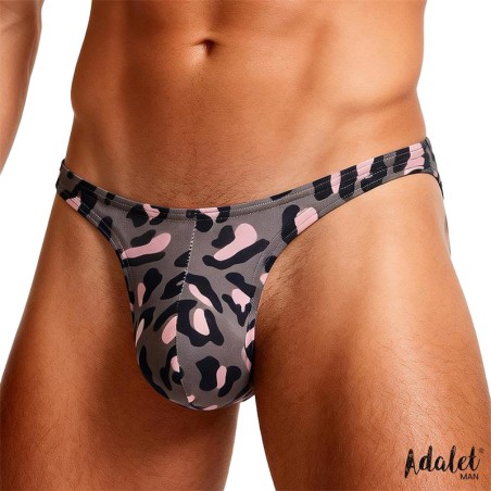 string taille basse pour homme à imprimé léopard john