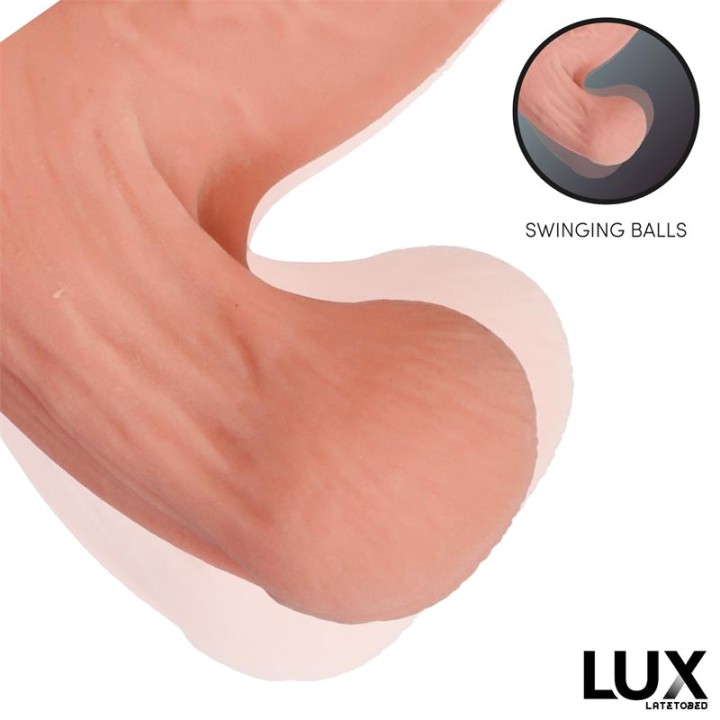 LUX Triple-density realistic dildo with swinging testicles