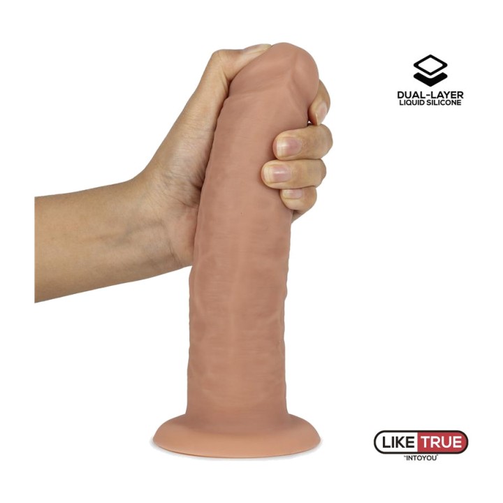 LIKETRUE Realistic double-layer liquid silicone dildo 8,25"