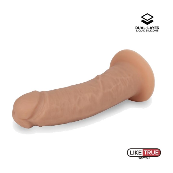 LIKETRUE Realistic double-layer liquid silicone dildo 8,25"