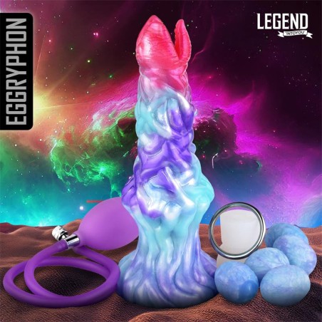 ovipositor-dildo aus flüssigsilikon mit eiern eggryphon 20 cm