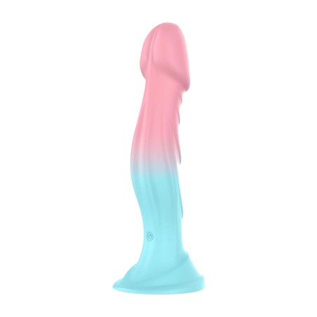 dildo bicolor cu vibrații reîncărcabile