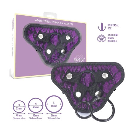 justerbar universal sele med 3 silikonringar dildox