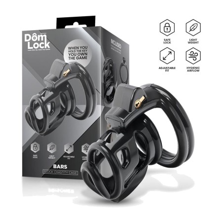 penis chastity cage with internal lock bars