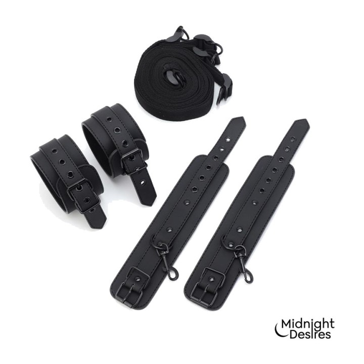 MIDNIGHT DESIRES Restriccions de bondage per al llit MD-066