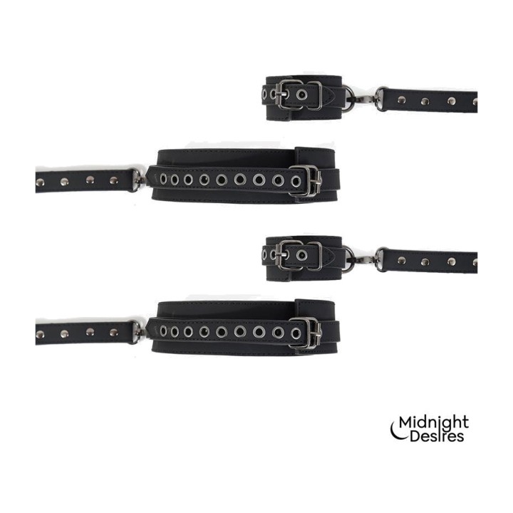 MIDNIGHT DESIRES Súprava hogtie pút na stehná a zápästia