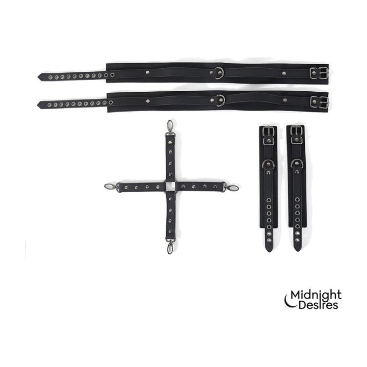 MIDNIGHT DESIRES Hogtie-sæt med restriktioner til lår og