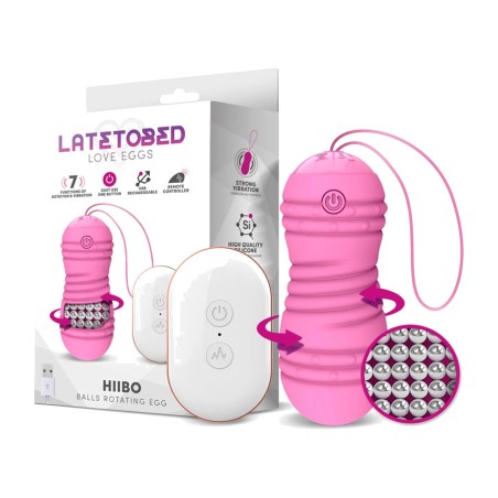 œuf vibrant rotatif rechargeable par usb avec télécommande hiibo