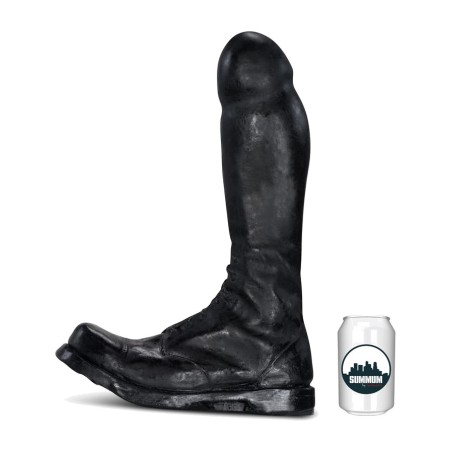 dildo anale realistico in vinile a forma di stivale green go 32 cm