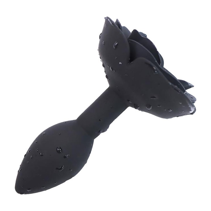 A-GUSTO Plug anal en silicone avec base en forme de fleur