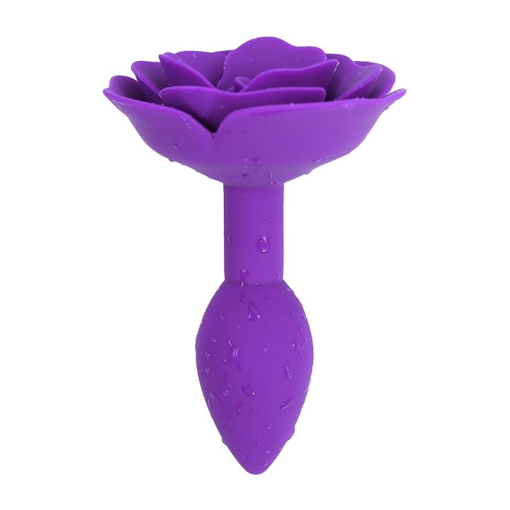 A-GUSTO Plug anal de silicone com base em forma de flor