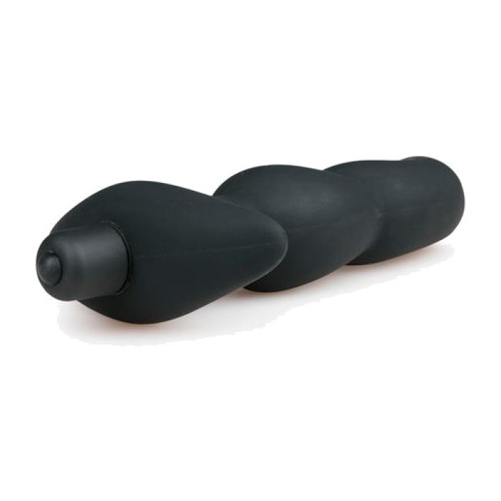 EASYTOYS Prostatický vibrátor zo silikónu ET189BLK