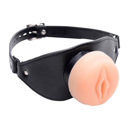 bâillon à bouche ouverte en forme de vagin
