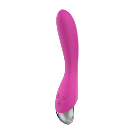 vibrador recargable de silicona con 6 funciones 21,5 x 3,5 cm