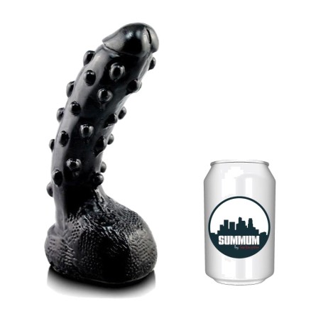 gebogenes anal-dildo aus vinyl mit erhabenen kügelchen malari 19 cm