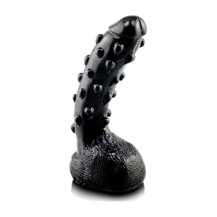 SUMMUM Curved vinyl anal dildo with raised beads MALARI 19