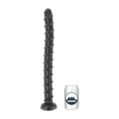 dildo anal lung din vinil cu striații orizontale viper 44 cm