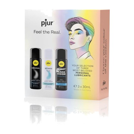 erilaisten liukuvoiteiden setti pride box 3 x 30 ml
