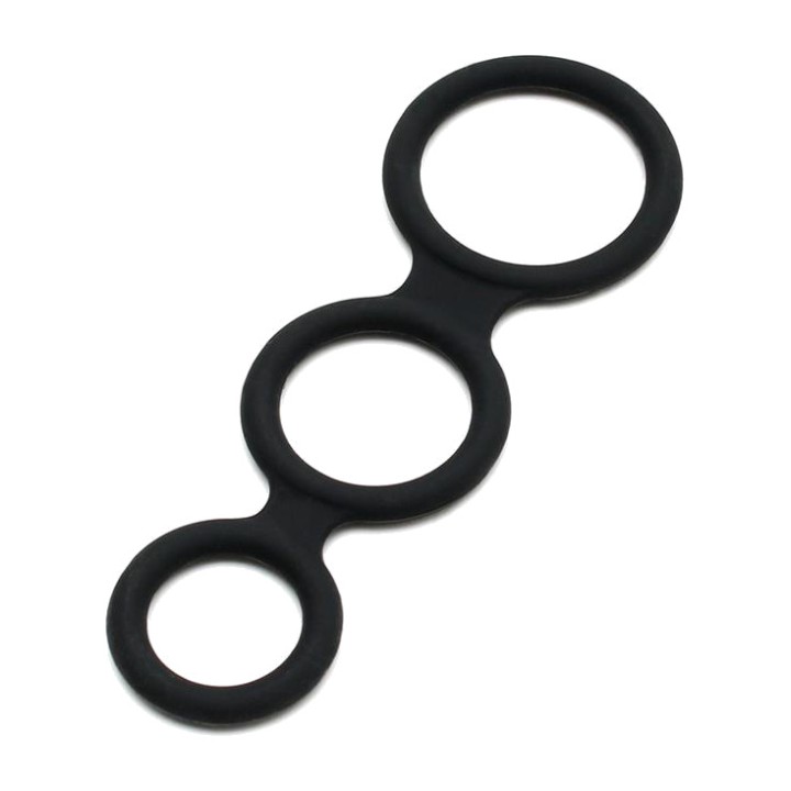 LATEX PLAY Triple silicone ring for penis and testicles