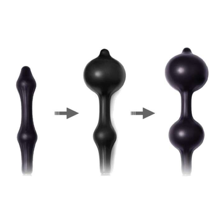 LATEX PLAY Plug anal gonflable avec double pompe R9162