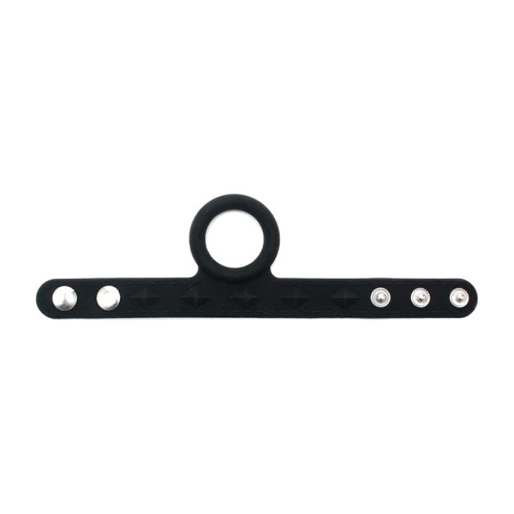 LATEX PLAY Adjustable silicone cock and ball ring with snap