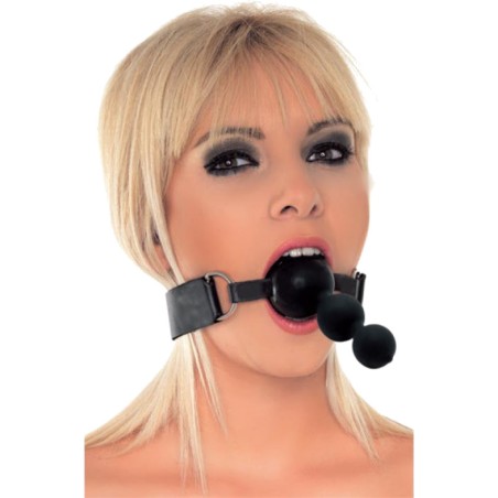 bavaglio a palla con tre sfere in silicone