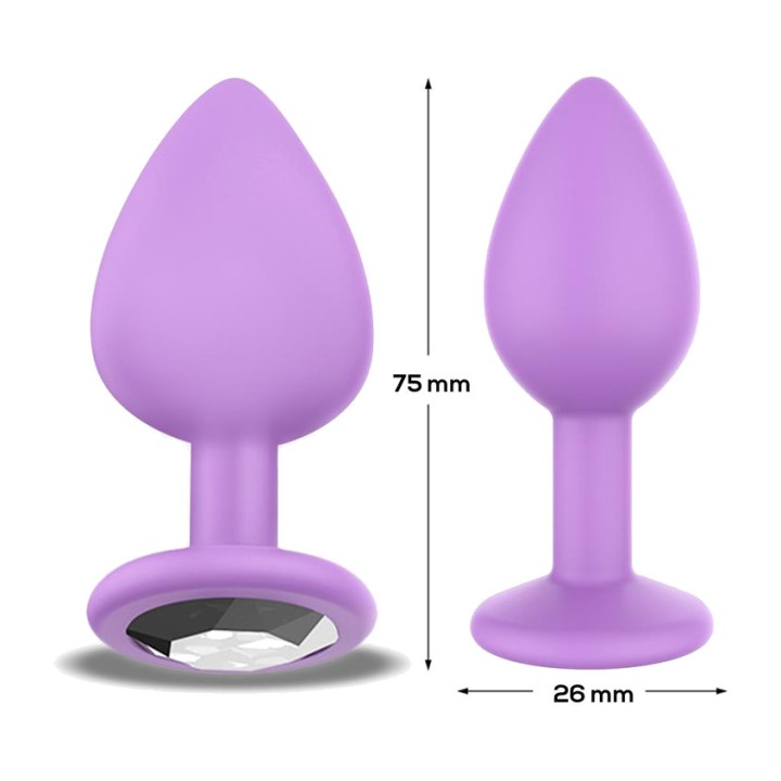 AFTERDARK Plug anal de silicona amb joia SPARKLY AD-379VAR