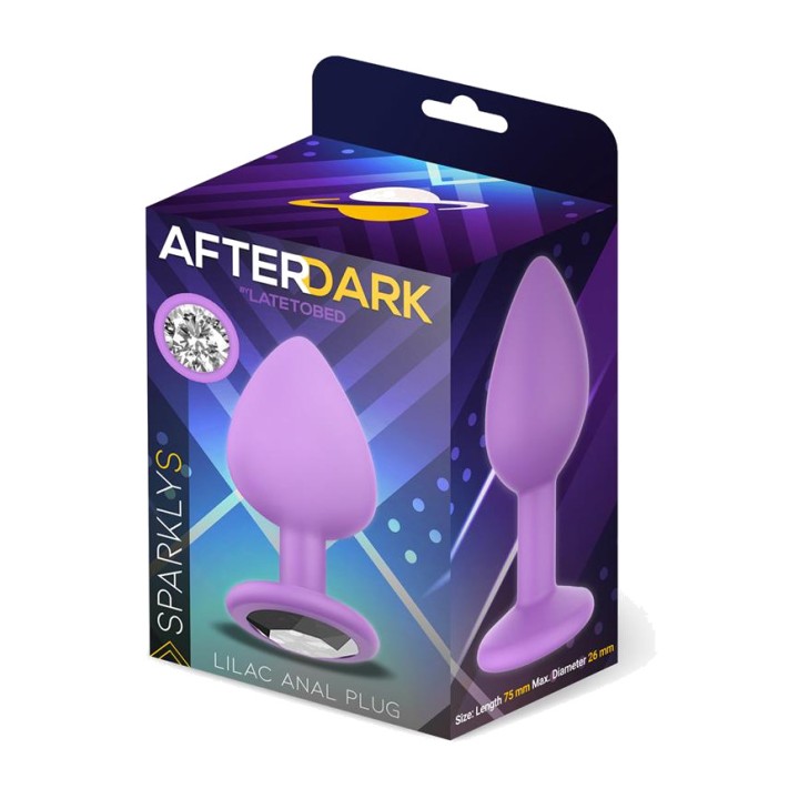 AFTERDARK Plug anal de silicona con joya SPARKLY AD-379VAR