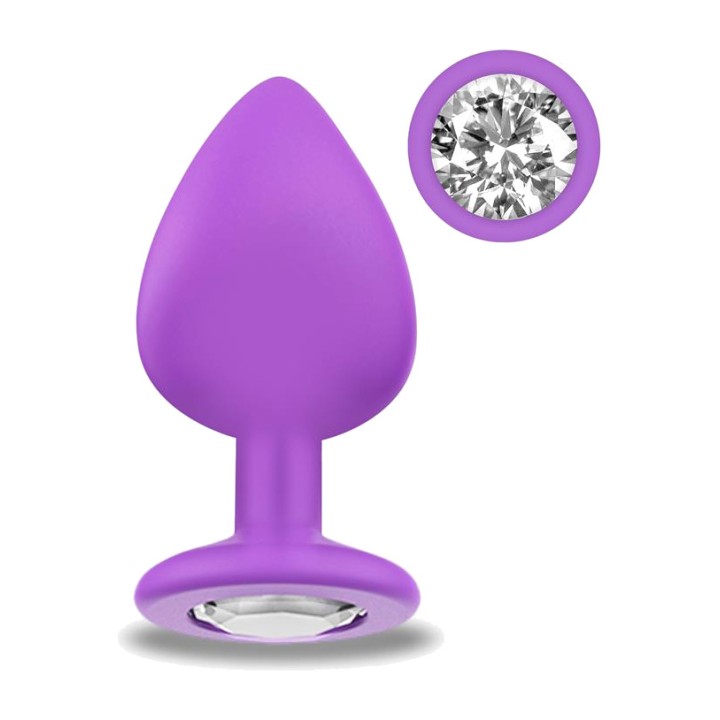 AFTERDARK Analplug af silicon med juvel SPARKLY AD-379VAR