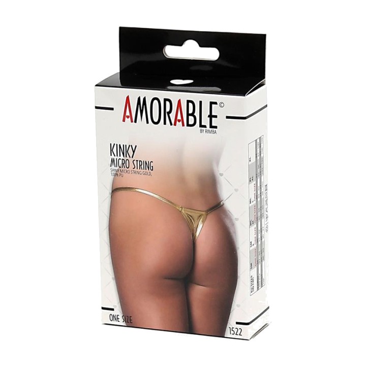AMORABLE Mikrostringi ze skóry ekologicznej R1520VAR