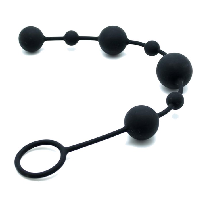 LATEX PLAY Silicone anal beads with ring 34 CM R9128