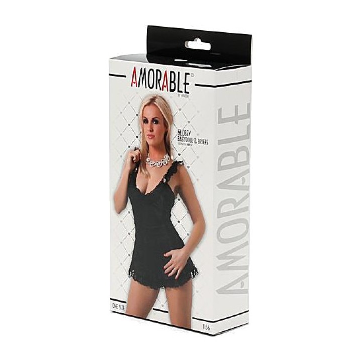 AMORABLE Minikleid z odprtim hrbtom in hlačkami R1156