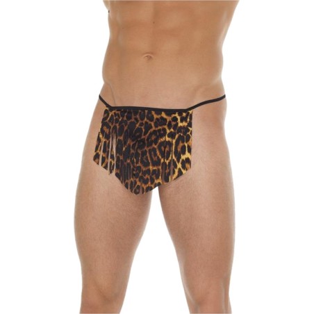 pánske tangá v štýle bedrovej rúšky s leopardím vzorom
