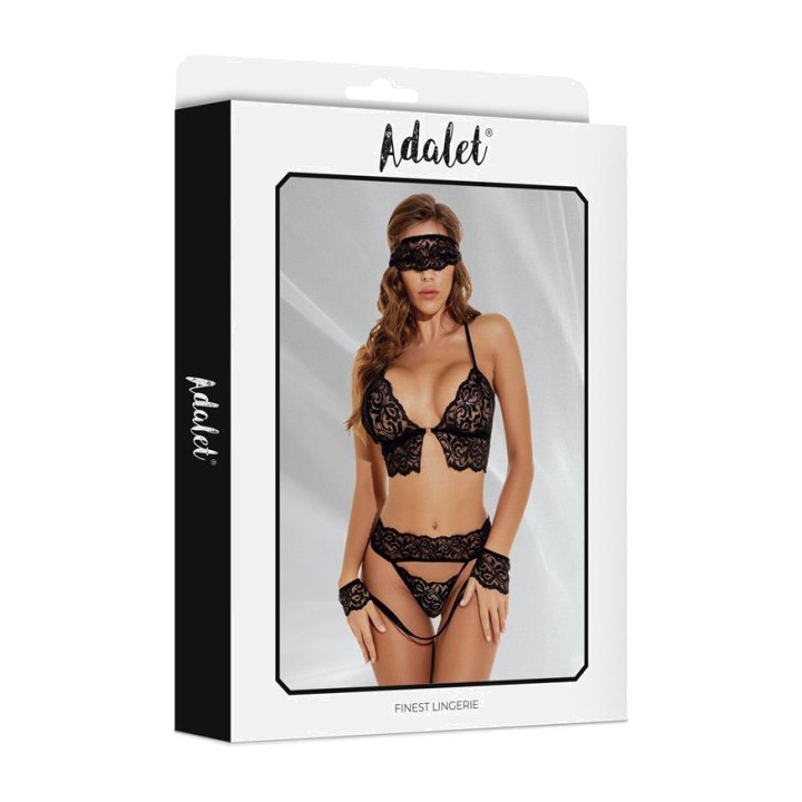 ADALET LINGERIE Set met bh, string, kanten blinddoek en