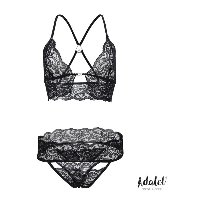ADALET LINGERIE Ella-Set aus BH, String, Spitzenmaske und
